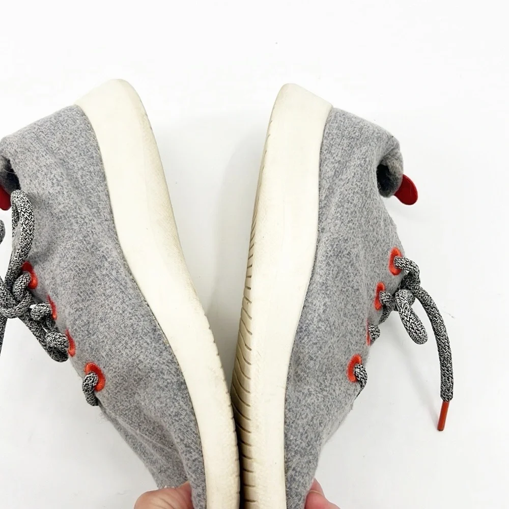 AllBirds Runners Wool Lace Up Sneakers gray orange size 6